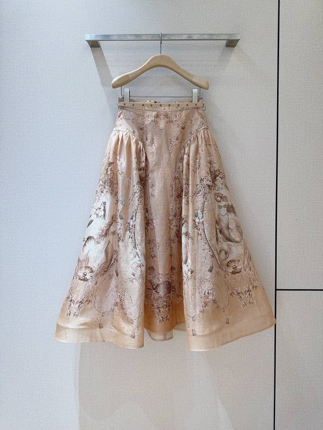 Zimmerm*A*N*N New Arrival: Long Midi Skirt, made from silk-linen-organza fabric.