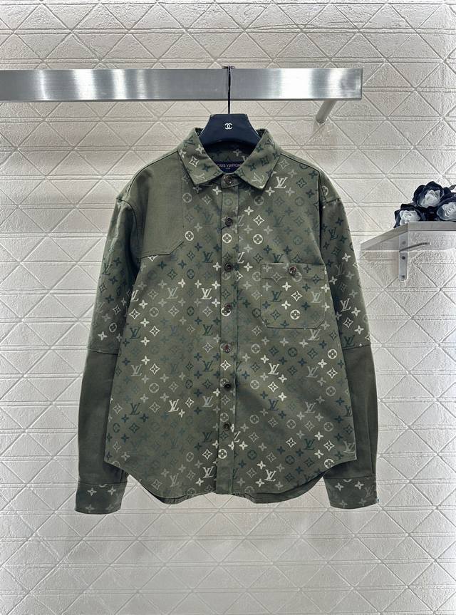 Louis Vuitto*2025 New Arrival Camouflage Print Denim Shirt Jacket Custom Yb Twil