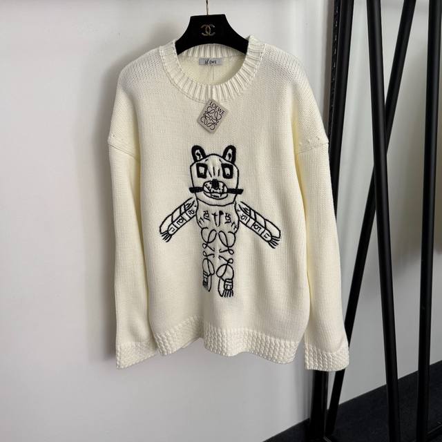Style No. 20258167 Loew* New Robot Dog Embroidered Pattern Pullover Long-Sleeve