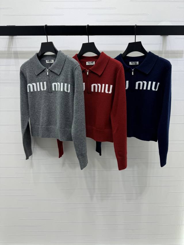 New Arrival! High-Quality Original Miu Mi* 2025 Autumn/Winter Collection! Collar