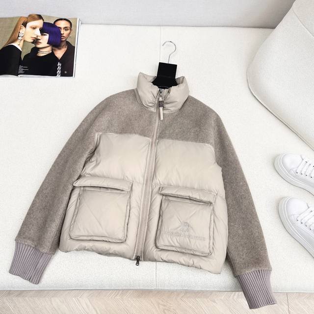 High-end minimalist style outfit Bc 25Ss Autumn/Winter latest spliced wool stan