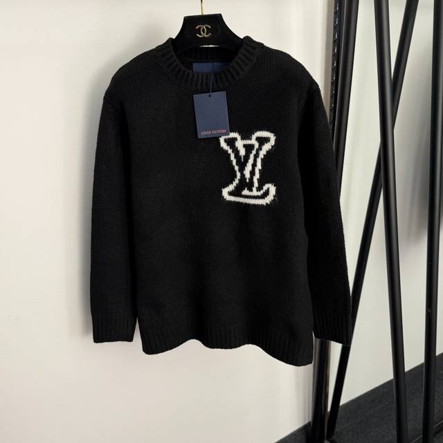 Style No. 20258159 Lv* New Logo Letter Pullover Long-Sleeve Knit Sweater, Gray,
