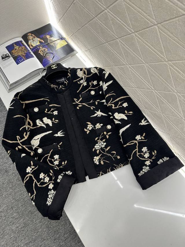 Chane*2025 New Arrival Heavy Embroidered Jacquard Jacket Custom Yb Silk and Wool