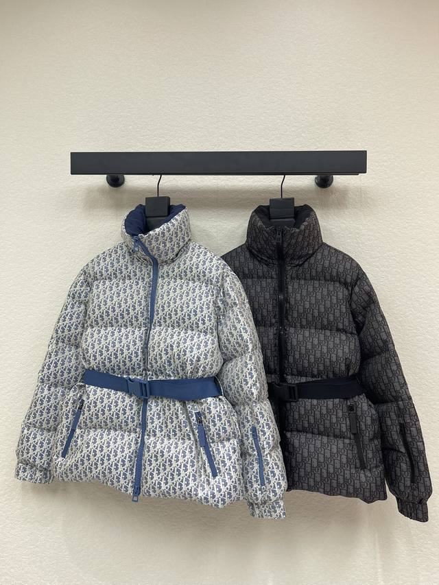 Dio series classic monogram A-grade cotton waist-cinching coat with belt! Unders