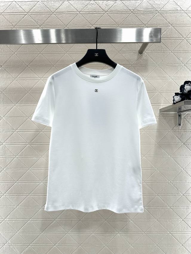 Chane*2026 New Arrival Crew Neck Beaded Logo Custom Yb Mercerized Cotton Materia