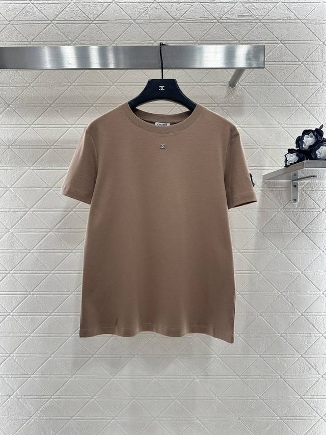 Chane*2026 New Arrival Crew Neck Beaded Logo Custom Yb Mercerized Cotton Materia