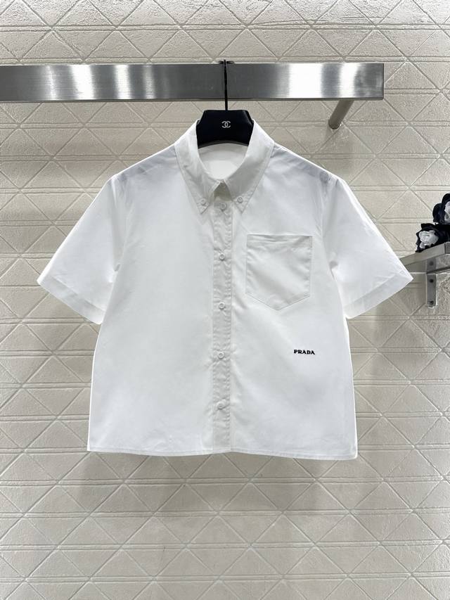 prad*2026 New Arrival Collared Short-Sleeve Shirt Custom Yb Twill Cotton, Delica