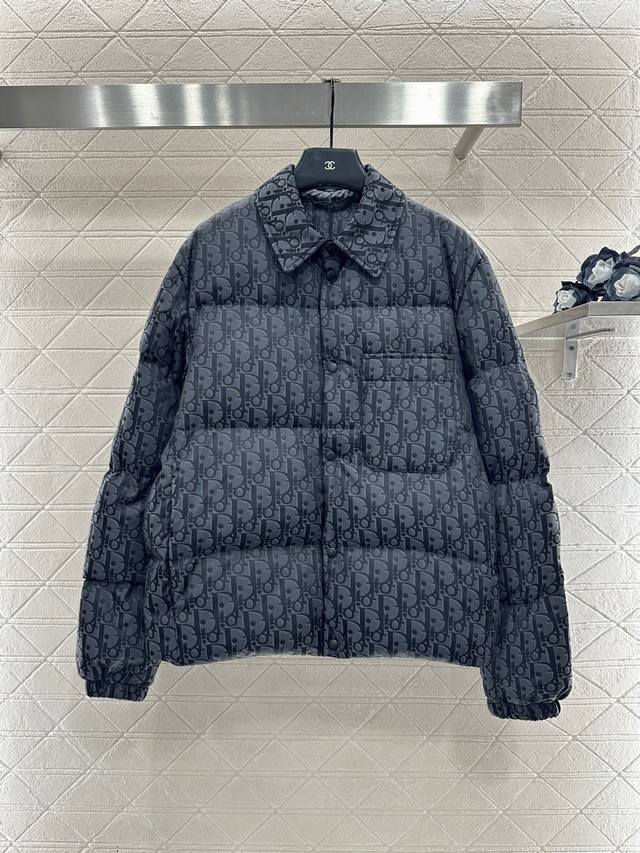 Dio*2025 New Arrival Lapel Jacquard Down Jacket Custom Yb Imported jacquard mate