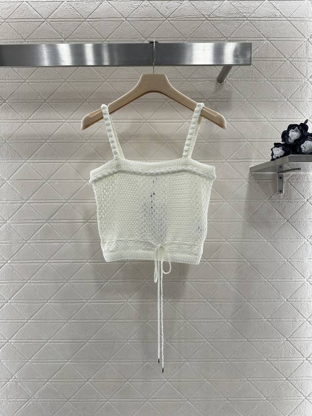 Chane*2026 New Arrival: Hollow-out Drawstring Knit Camisole. Made with custom Yb