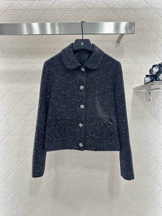 Chane*2025 New Arrival Retro Coarse Wool Top and Skirt Set Custom Yb Imported Wo