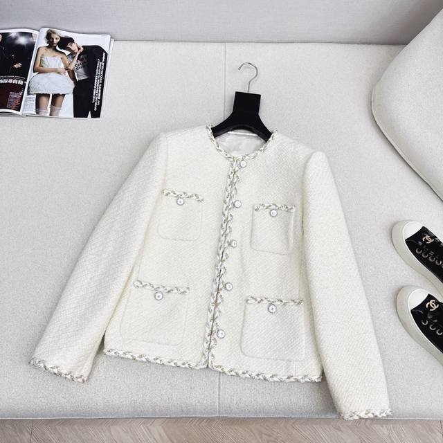 C Brand 26Ss Early Spring Newest Chanel-Style Woven Tweed Mid-Length Four-Pocket