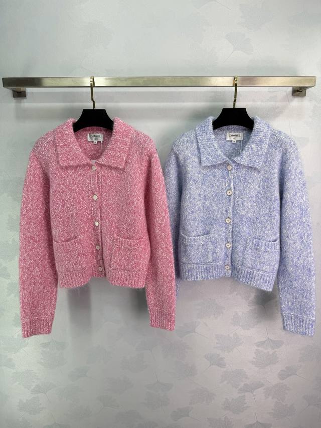 Ch* 2025 Autumn/Winter New Collared Knit Long-Sleeve Cardigan! Crafted from cust