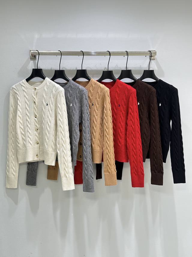 25Ss Autumn/Winter New Arrival! Classic slim-fit cable knit cardigan with a smal