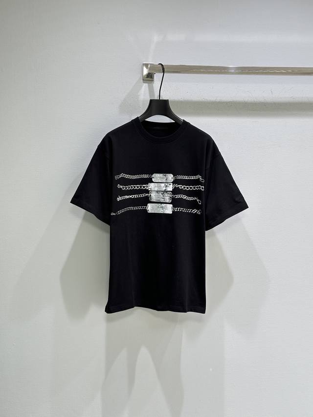 26Ss Early Spring New Arrival! Metal chain print, super high-street style! High-