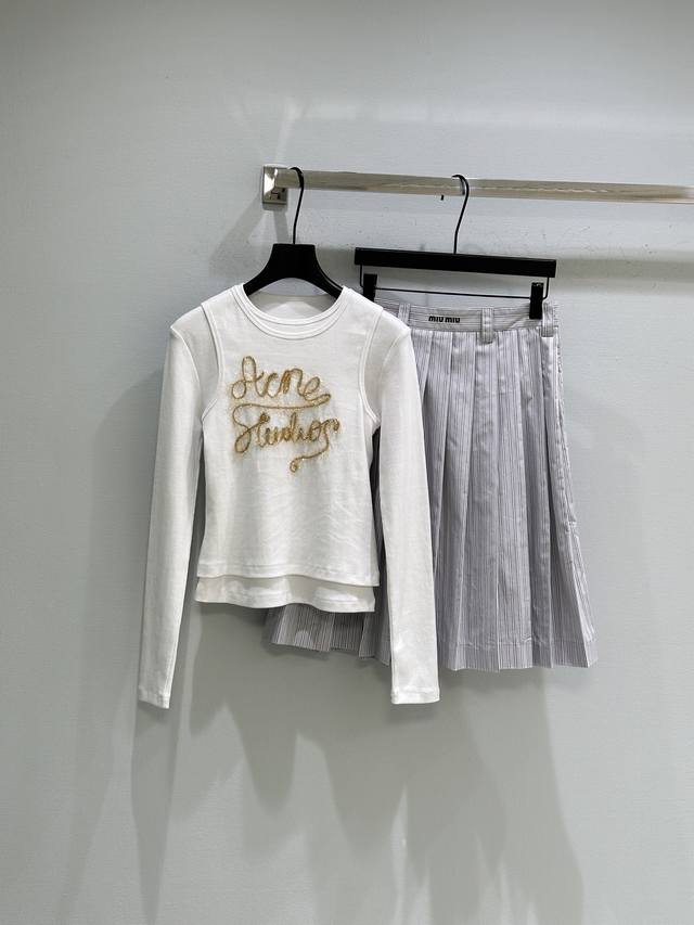 25Ss New Winter Arrival! This striped midi skirt is made of pure cotton, feature