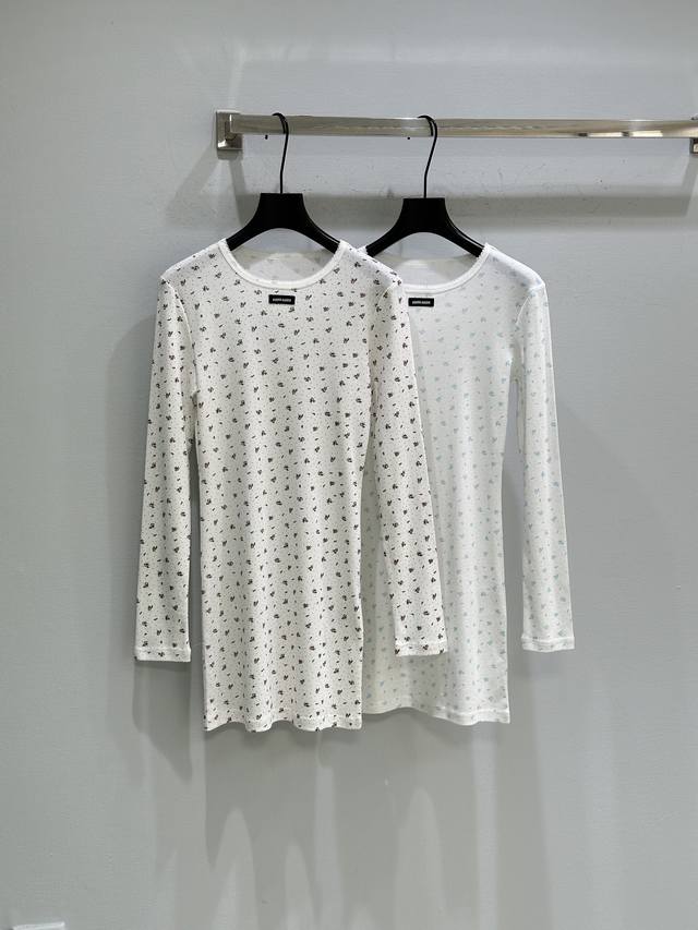 25Ss Autumn/Winter New Arrival! This T-shirt features an ultra-fine ribbed knit