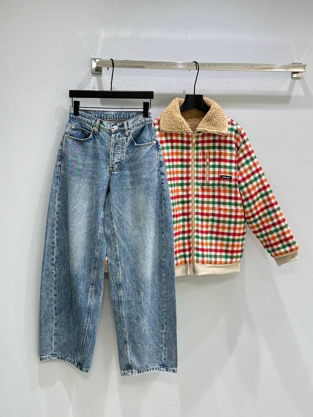 25Ss Autumn/Winter New Arrival! Rhinestone-embellished curved-knife jeans, high-