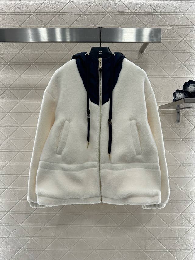 Louis Vuitto*2025 New Arrival Hooded Color-Blocked Teddy Jacket Custom Yb Teddy