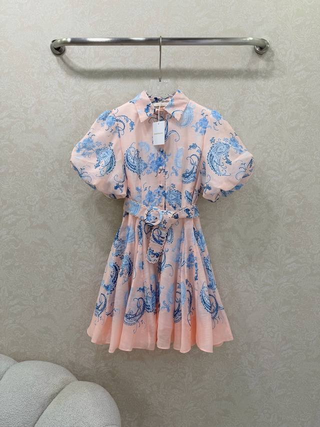 Zimmerman*Zimmerman's new 2026 tulip-sleeved, fitted waist dress is made of line