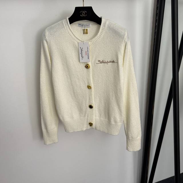 Style No. 20256722 Schiaparelli *New Gold Thread Logo Embroidered Letter High-En