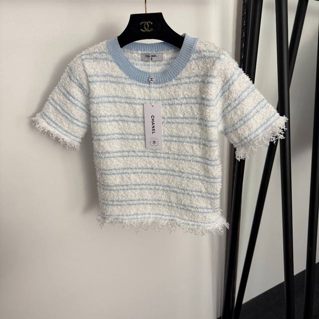 Style No. 20258452 Chanel* New Style Logo Tassel Striped Short-Sleeve Knit T-Sh