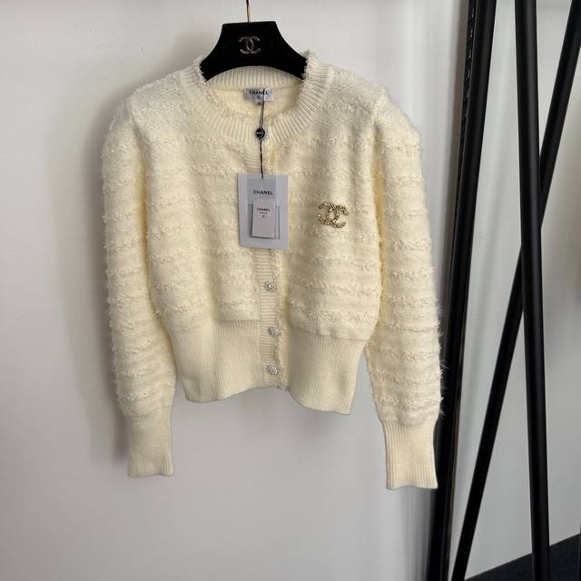 Style No. 20258447 Chanel*New Chanel Logo Brooch with Rhinestone Buttons, Slim F