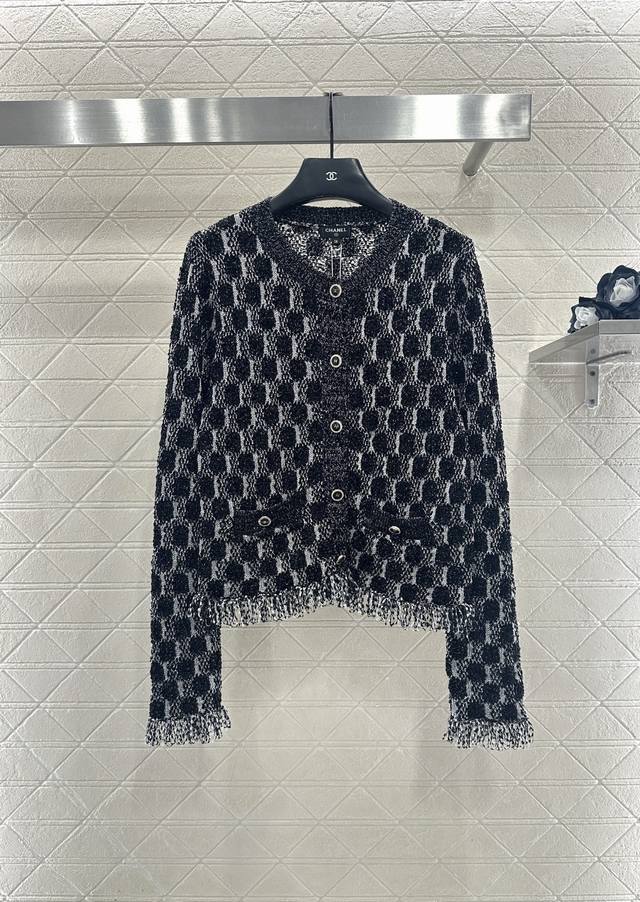 Chane*2026 New Arrival: Tassel Knit Cardigan. Made with custom Yb cotton yarn, t