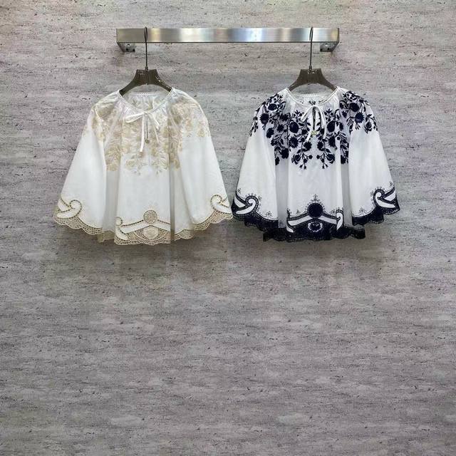 Va2026 Sp Premium Linen Embroidered Blouse This premium linen embroidered blouse