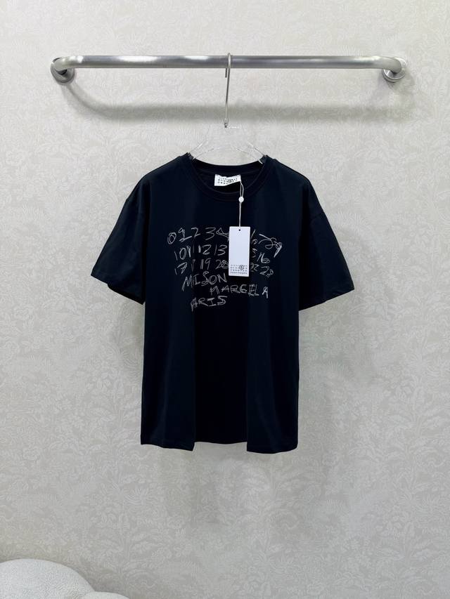 Mm6 Margiela*26 Early Spring New Arrival Short-Sleeve T-Shirt with Number and Le