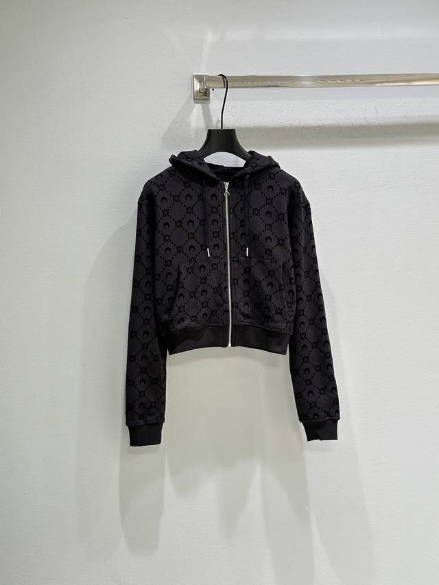 25Ss New Winter Arrival! A casual set featuring a full moon flocked pattern, a h