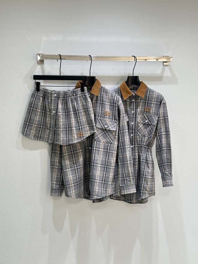 25Ss New Winter Arrival! This flannel shirt reinterprets vintage menswear aesthe