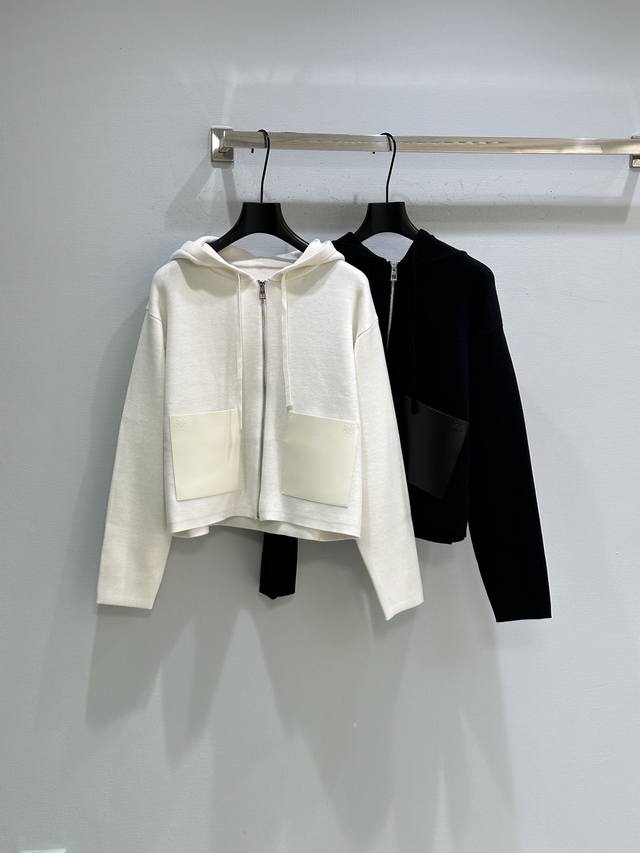 25Ss New Winter Arrival! Medium-weight, compact wool zip-up hooded sweatshirt, l