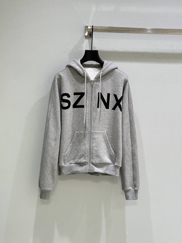25Ss Autumn New Arrival! Street-style trendy zip-up hooded sweatshirt jacket, a