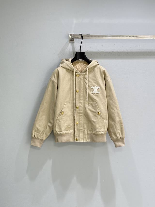 25Ss Autumn/Winter New Arrival! Hooded jacket, featuring a retro style, light br