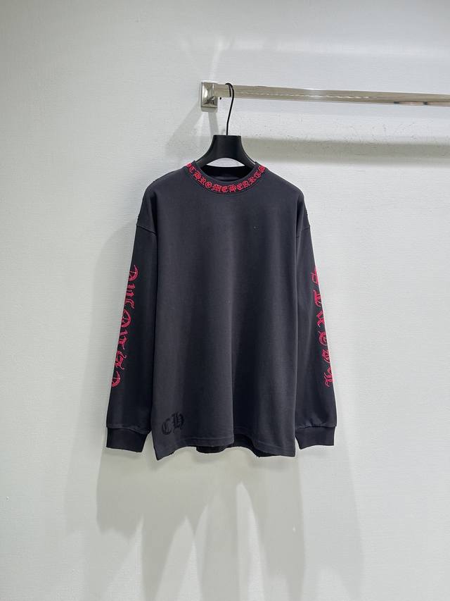 26Ss New Arrival for Early Spring! This Chrome Hearts crew neck long-sleeved T-s