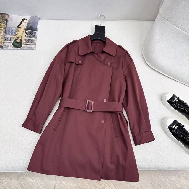 Autumn Must-Have Loe 25Ss Autumn/Winter Newest Minimalist Mid-Length Trench Coat