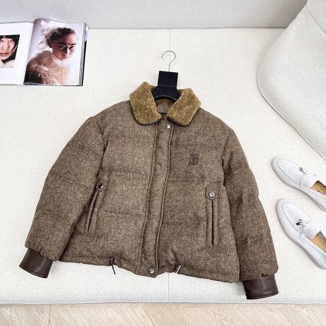 Exclusive First Release Bc 25Ss Autumn/Winter Newest Wool Collar Puffer Jacket S