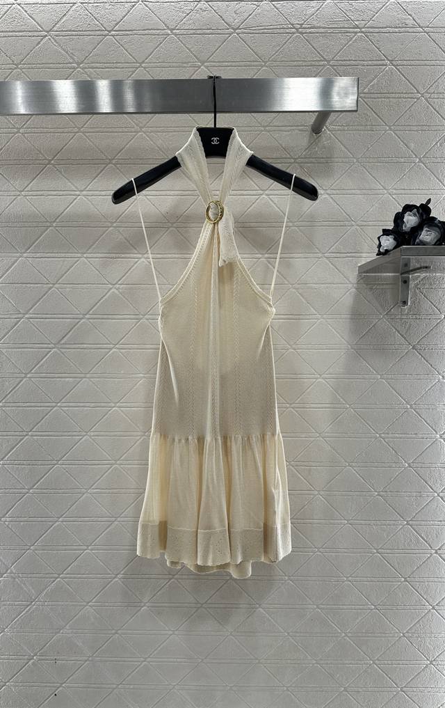 Chane*2026 New Arrival Knitted Halter Neck Tank Top Custom Yb silk and wool yarn