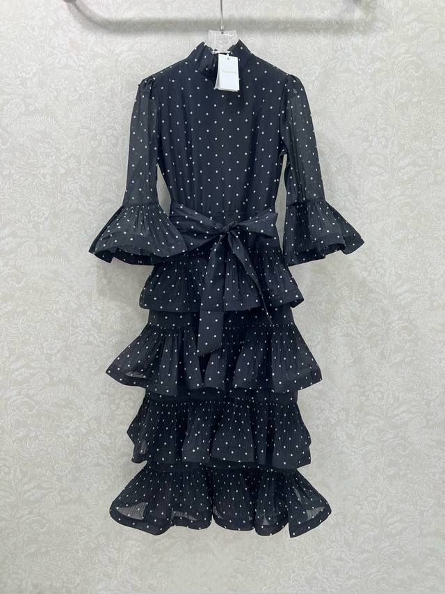 Zimmerma*N Zimmerma 25 New High-End Custom Heavy-Duty Pleated Polka Dot Print Dr