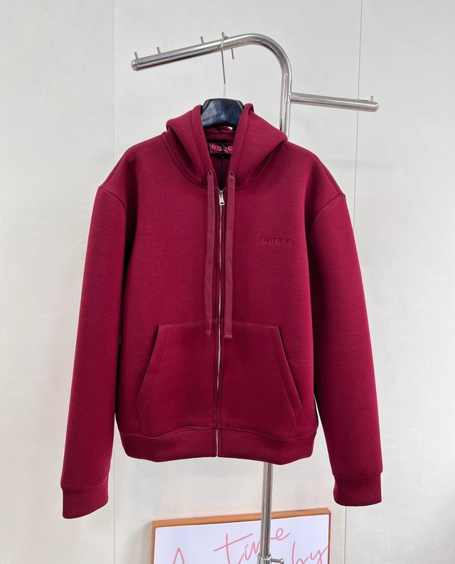 Gucci 2025 New Hooded Drawstring Sweatshirt Jacket, custom-made imported air-cot