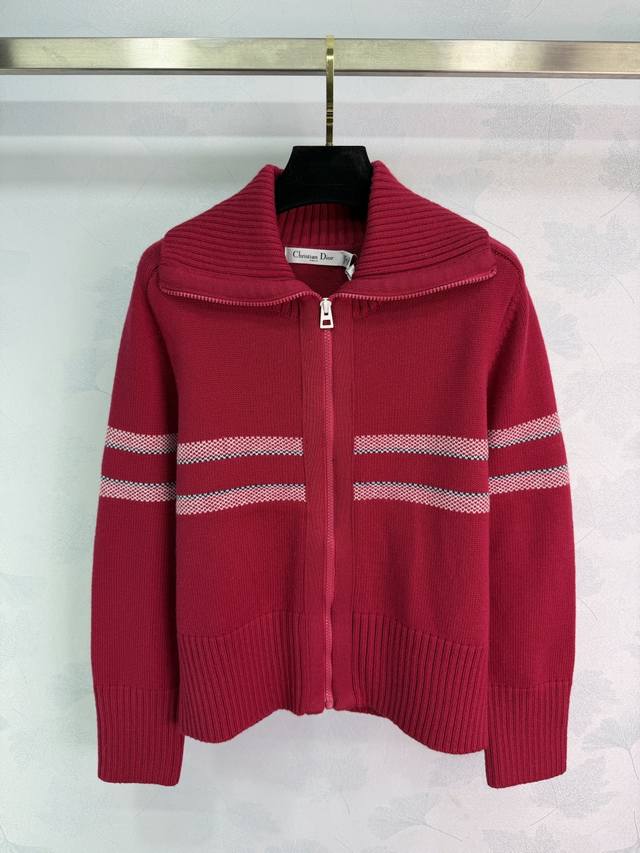 Dio*25 Autumn/Winter New Knitted Zipper Cardigan. Soft and skin-friendly wool an