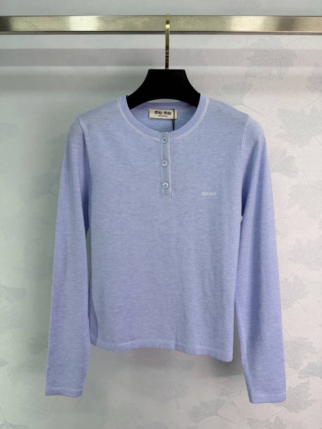 Miu*26 Early Spring New Henley Collar Knit Sweater, Soft and Skin-Friendly, Supe