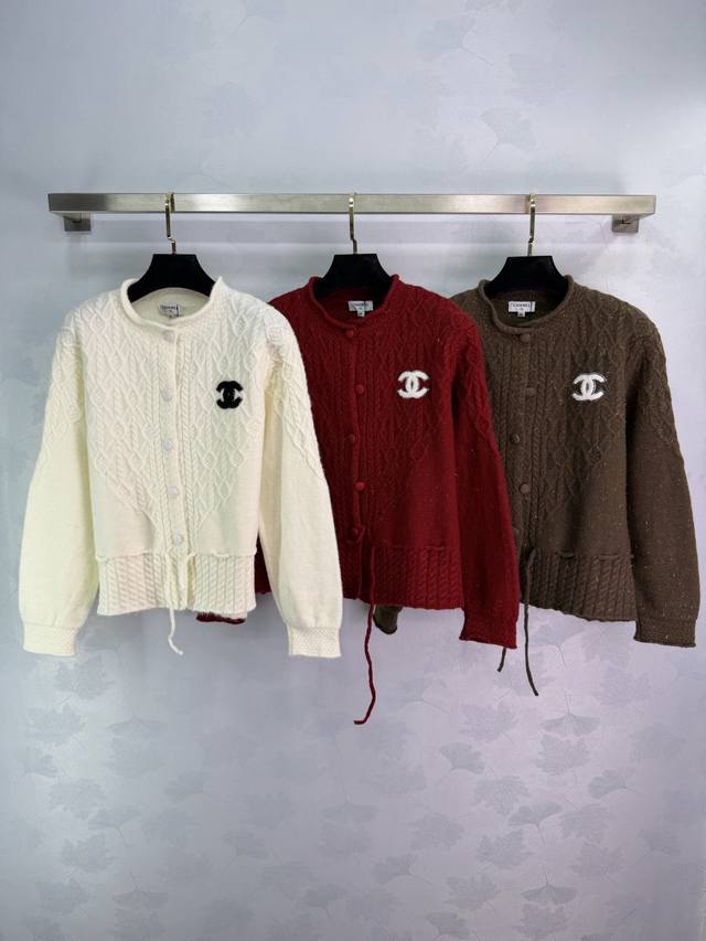 Ch*25 Autumn/Winter New Classic Cable Knit Cardigan, Soft Wool Blend, Super Comf