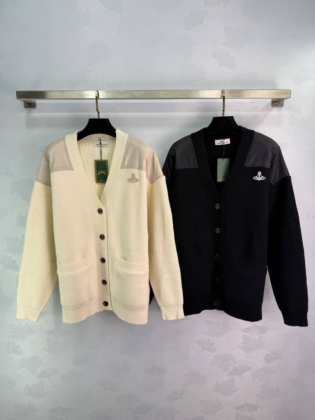 Xitai*2025 Autumn/Winter New V-Neck Saturn Logo Knit Sweater, custom-made Yb wo