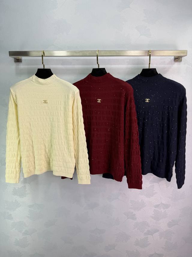 Ch*25 Autumn/Winter New Arrival: High-Neck Knit Sweater, soft and skin-friendly,