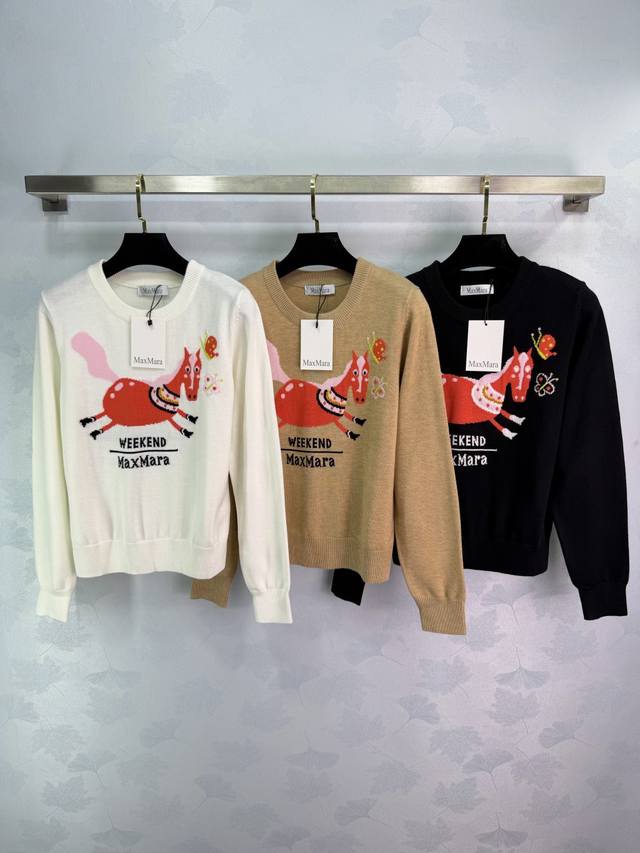 Ma*25 Autumn/Winter New Style Sweater with Cartoon Donkey Pattern - Super Fun! C