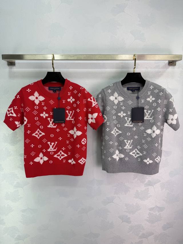 Lou*2025 Autumn/Winter New Jacquard Logo Knit Pullover Sweater! Made with custom