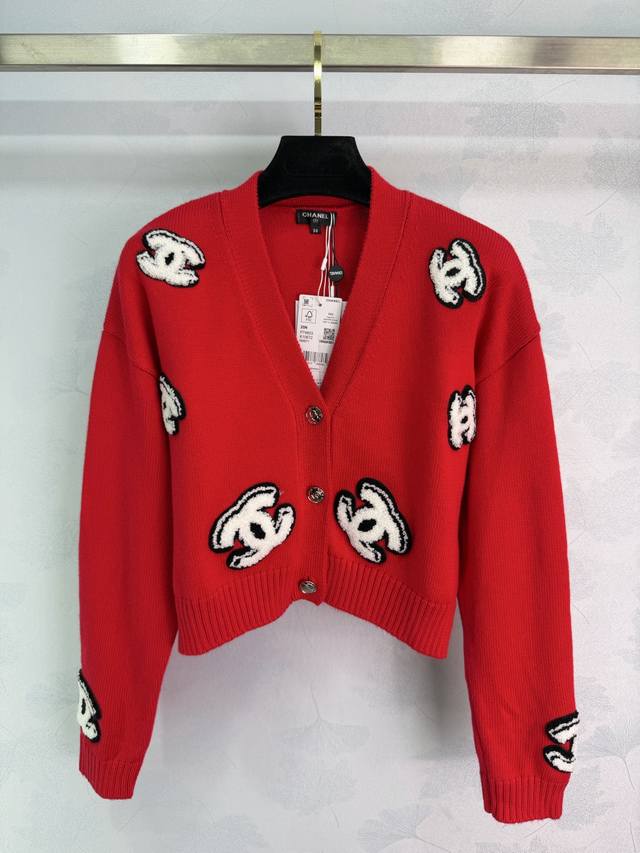 Ch*25 Autumn/Winter New Knitted Cardigan, made of high-quality wool, super soft