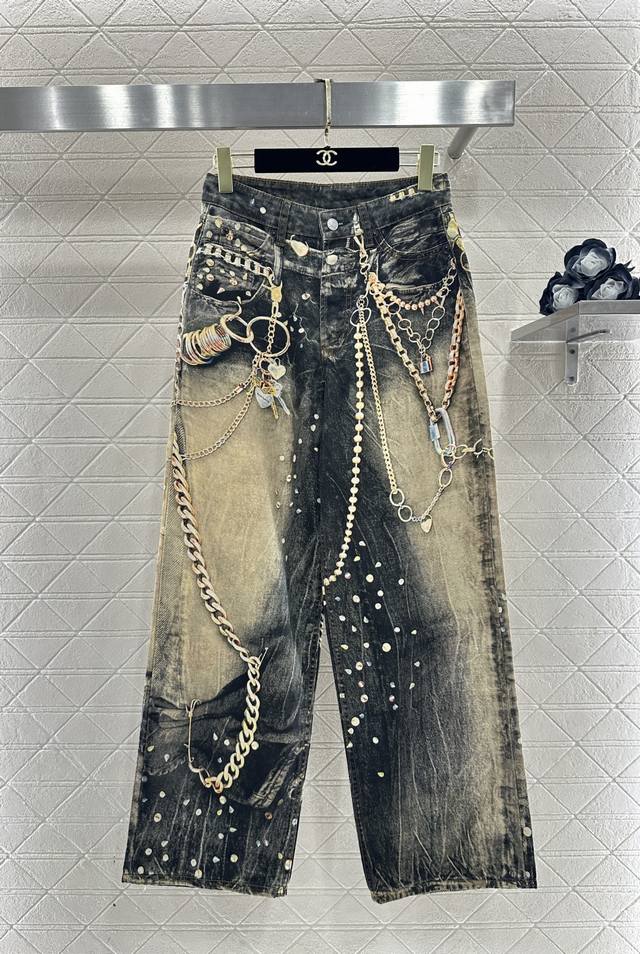 Acne Studio*2026 New Arrival Active 3D Printed Wide-Leg Denim Pants Custom Yb tw