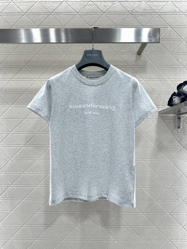 Alexander Wan*2026 New Arrival Crew Neck Bubble Print Logo Custom Yb Mercerized